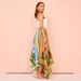 2025 Spring/Summer New Women's Long Printed Asymmetrical Hem Fashionable Elegant Waist-Cinching A-Line Skirt_ecoleips.com