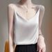 Heavy Silk Suspender Vest Women's Summer Loose Sleeveless V-neck Sexy Inner Sleeveless Mulberry Silk Satin Top T-shirt_ecoleips.com