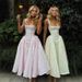 Women's Sexy Sweet Plaid Halter Tie Belt Smocked Maxi Dress – Casual Summer Gown 2026_ecoleips.com