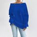 Autumn/Winter Women's Loose-Fitting One-Piece Hoodie With Drawable Shoulder Straps And Open-Shoulder Design_ecoleips.com
