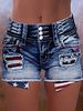 Women's Clothing New Half Pants Women's Ripped Mid Length Pants Elastic Washed Denim Shorts Women_ecoleips.com