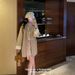 Long Island Lover Korean-style Spliced Cuff Lace Mid-length Trench 2025 New Loose-fit Autumn Coat_ecoleips.com