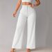Women's Wide Leg Trousers Casual Style Suit Pants Long Solid Color Drapey Bottoms_ecoleips.com