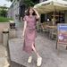 Luxurious Elegant Dress Women Plus Size, Suitable For Pear-shaped Body Types In Summer, Loose-fitting To Conceal Belly_ecoleips.com