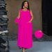 2026 European American Cross-border Women's Dress, Sleeveless, Solid Color, Loose Fit, U-neck, Casual And Elegant_ecoleips.com