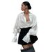 Aria Basics Aria Basics Spring High-End French Top Sexy Sheer Solid Color Women's European And American Style Shirt For Women Niche Elegant_ecoleips.com