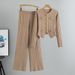 women's letter print short sve tshirt & wide leg pants set slim fit knit two piece outfit_ecoleips.com