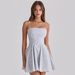 New Spring/Summer European And American Women's Fashion French Sleeveless Fishbone Waist Slimming Elegant Floral Print Floral Strapless Dress
_ecoleips.com