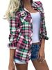 Women’s Checkered Shirt – Long Sleeve Casual Top (8 Colors) | S-XXL | Street Style & Office_ecoleips.com
