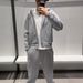 Women's Clothing Zipper Hooded Gray Sweatshirt Men And Women Spring New Loose Retro Cardigan Jacket_ecoleips.com