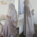 Muslim Dress Women Floral Embroidered Headscarf – Elegant Islamic Hijab For Women (One Size, Black & Greyish)_ecoleips.com