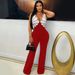 Women's Clothing V Neck Sleeveless Slim Jumpsuit Fashion Women's Casual Sexy Trousers_ecoleips.com