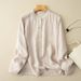 Bohemian Linen Long Sleeve Shirt - Oversized Button-Up Blouse, Relaxed Fit, Vintage Style (White/Black/Green/Pink/Natural)_ecoleips.com