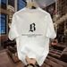Women's Clothing Summer Couple Loose Printing Fashion Simple Comfortable Trendy Letter Short Sleeved T Shirt_ecoleips.com