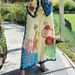 Women's Clothing fashion personality printed cotton and linen loose leisure vacation two-piece suit_ecoleips.com