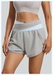 K Color Blocked Fake Two-piece Yoga Shorts, Running And Fitness Clothes, Nude And Anti Glare Sports Shorts For Women_ecoleips.com