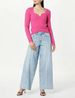 Women's Clothing Casual Wide Leg Stitching Jeans Large Size Loose_ecoleips.com