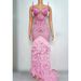Women's Clothing Black Rhinestone Feather Dress Mesh Red Evening Dress Elegant Dress_ecoleips.com