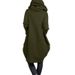Women's Clothing Hooded Pocket Sweatshirt Zipper Mid Length Two Piece Loose Jacket Women_ecoleips.com