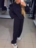 Women's Clothing Autumn And Winter Hot Selling Women's Casual Round Neck Long Sleeve Full Body Hot Diamond Drawstring Foot Two Piece Suit_ecoleips.com