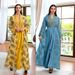Women's Clothing Fashion Embroidered Yarn Two Piece Robe Long Dress Musilin_ecoleips.com
