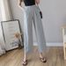 Suitable For All Seasons Summer New Korean Style Socialite Cotton Linen Nine-point Wide-leg For Women Loose Slimming Thin Casual Pants_ecoleips.com