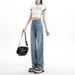 Women's Straight-leg Jeans, New Spring-summer Style, High-waisted, Slimming, Petite-friendly, Narrow Cut, Loose-fitting,_ecoleips.com