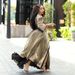 Women's Clothing Skirt Long Sleeves Slightly Fat Loose Plus Size Women's Dress Maternity Wear Fat Sister Fashion Long Skirt_ecoleips.com