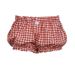 2025s 2025 Summer Women's Fashion Ins Internet Celebrity Vacation Style Small Bow Plaid Puff Casual Shorts Hot Pants For Women_ecoleips.com