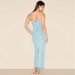 Women's Clothing Denim Slip Dress Long Bodycon Pencil Dress With Side Slit And Adjustable Spaghetti Straps_ecoleips.com