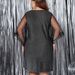Sparkling Plus Size Summer Dress – Flowy Short Sleeve Round Neck Dress With Glitter Details, Comfortable & Stylish_ecoleips.com