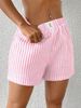 New Women's Spring And Summer Casual High Waist Striped Loose Lazy Style Shorts Fashionable Outer Wear Pants_ecoleips.com