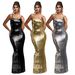 Women's Clothing Party Evening Dress Sequined Suspender Dress Long Skirt_ecoleips.com