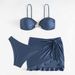 Aria Basics European And American Three-piece Swimsuit For Women, Solid Color Sexy Swimsuit, New Bikini_ecoleips.com