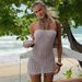 Sexy Off-Shoulder Knitted Tube Dress With Pearl Backless Fringe Mini Party Cocktail Dress For Women" SizeS-L_ecoleips.com