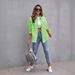 Distressed Denim Jacket Women's Fashion Vintage Streetwear Oversized Collar Coat Casual Loose Fit Long Sleeve_ecoleips.com