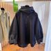 ng2510292 Plus Size Retro Fashion Stylish Cape Design Niche Loose Casual Hooded Trench Coat For Women Spring And Autumn_ecoleips.com