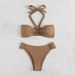 Women's High Waist Triangle Bikini Set - Sexy Wrap Neck Swimwear For Beach & Pool (Multi-Color)_ecoleips.com