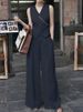 ZANZEA Women Pant Sets Irregular Buttons Vests Wide Leg Trouser Pant Suits Stylish Elegant 2pcs Outfit Streetwear Office Tops_ecoleips.com
