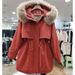 girl Europe Station 2022 Winter New Loose Mid-Length Fur Collar Fleece Lined Thickened Casual Hooded Parka Jacket For Women_ecoleips.com