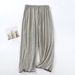 Modal Comfortable Sleep Pants For Womans Spring Summer Pajamas Capri Pant Loose Nightwear 3/4 Length Home Trousers Women_ecoleips.com