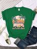 Let's Get Away Vacation Pattern Female T-shirts Fashion Mult_ecoleips.com