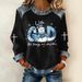 Women's Oversized 3D Print Waffle-Knit Long Sleeve T-Shirt Streetwear Top Retro Loose Fit for Travel Casual 5 Colors_ecoleips.com
