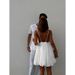 "Women's Casual Suspender Dress -Street Style Loose Fit, Breathable Polyester, Solid Black/White, XS-L"_ecoleips.com
