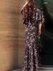 European American Cross-Border 2025 Spring New Sweet And Sexy Elegant Short-Sleeve Long Floral Dress For Women_ecoleips.com