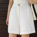 High-quality Pure Linen Shorts Women, New Summer Style, White Casual Simple A-line Pants, Loose Fit, High-waisted,_ecoleips.com