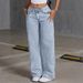 Cross-border Exclusive Supply , Wish, And Independent Stores: New Loose Straight-leg Jeans For Teenage Girls_ecoleips.com