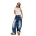 Women's Clothing New Retro Trousers Loose Straight Wide Leg Pants_ecoleips.com