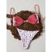 Aria Basics New European And American Style Women's Swimsuit, Cherry Print Bikini Set With Thin Straps, Sexy Two-piece, Backless For_ecoleips.com