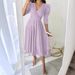 2026 European And American Foreign Trade New Women's Solid Color Pleated Waist-cinching Three-quarter_ecoleips.com